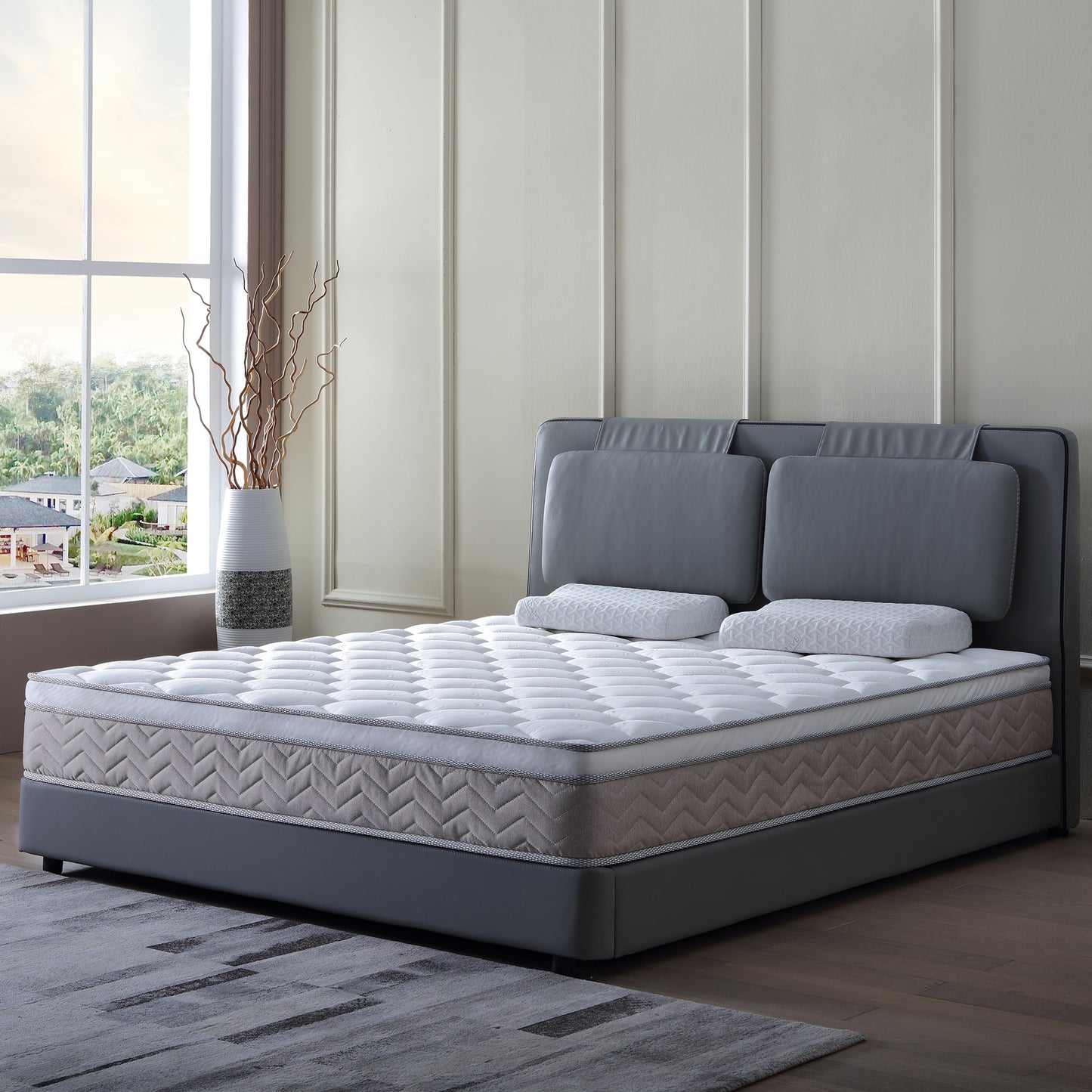 12' Mattress CertiPUR-US Certified Hybrid Memory Foam Pocket Spring Mattresses