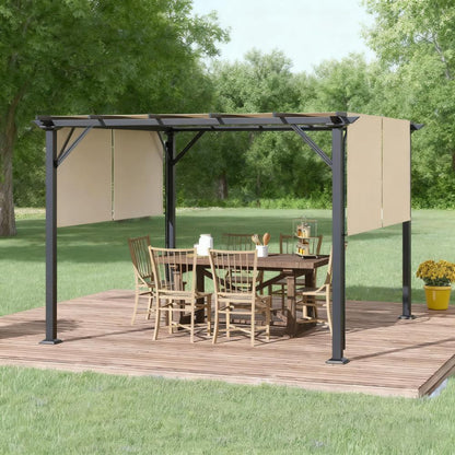 Pergola Canopy Patio Metal Shelter 12' x 10'